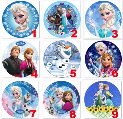 OPŁATEK NA TORT KRAINA LODU FROZEN ELSA ANNA 20CM 8621654375 Allegro pl