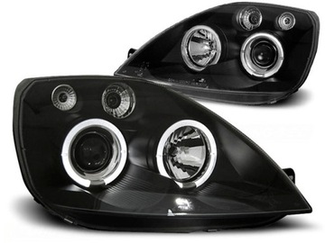 Передня лампа FORD Fiesta MK6 BLACK LED світлодіоди кільця