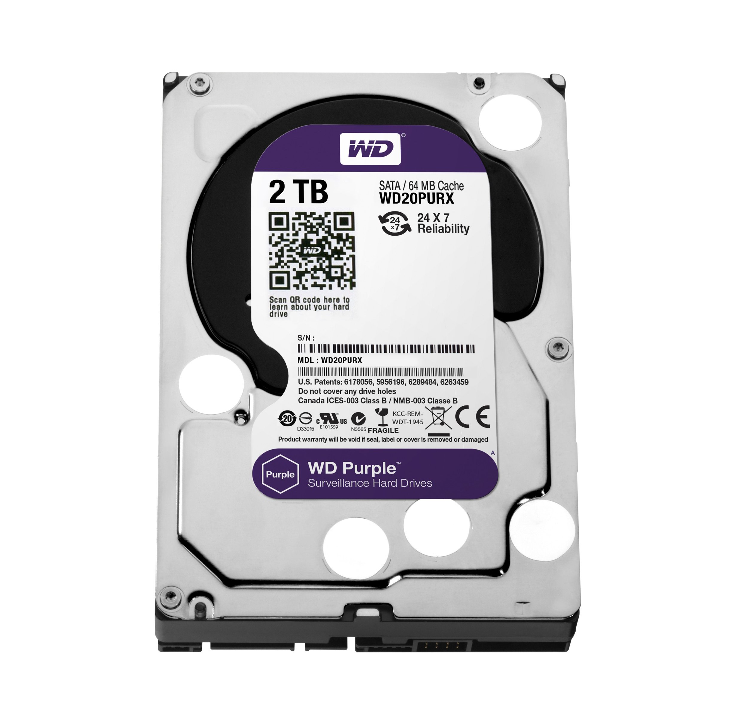 Pevný disk Hdd pro rekordéry 2TB Wd Purple Sata III