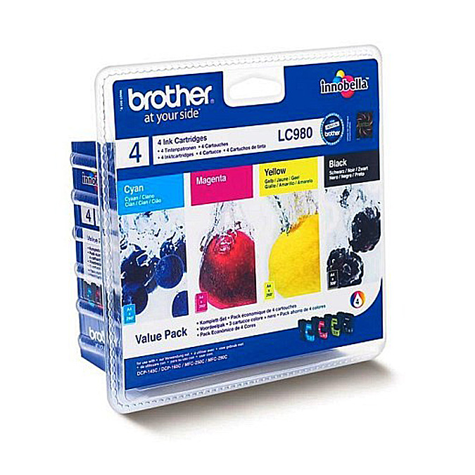 Tisk Brother LC980VALBP černá, červená