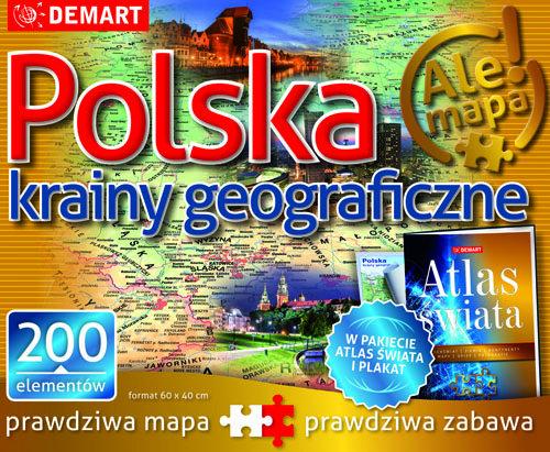 

Puzzle: Polska-krainy geograficzne+atlas Demart