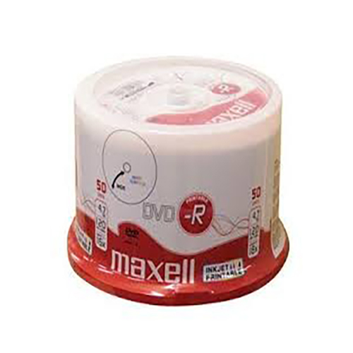 Płyta DVD Maxell Dvd-r 4,7 Gb 50 szt cake printable- do nadruku