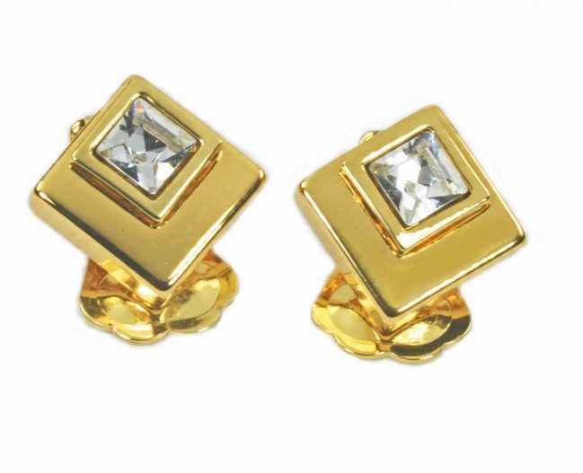 

Klipsy Złote Srebrne Swarovski Colibra Małe Klasyk