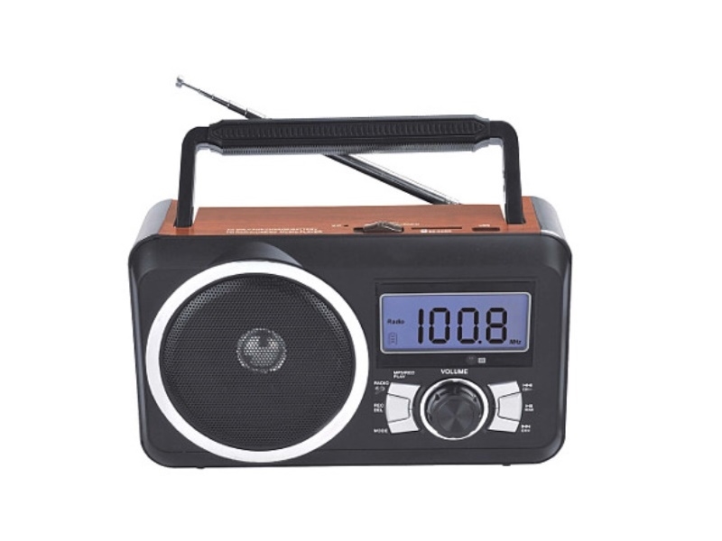 Przenośny Odbiornik Radiowy Radio Beteria I Sieć Akumulator Usb Sd MP3