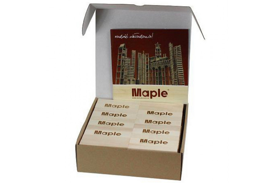 NATURALNE DREWNIANE KLOCKI MAPLE ECOPAK 100 SZT. Marka Maple