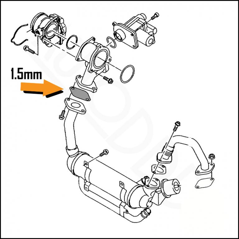 ЗАГЛУШКА EGR 1.9 TDI AUDI SEAT SKODA VW -1.5MM фото 3