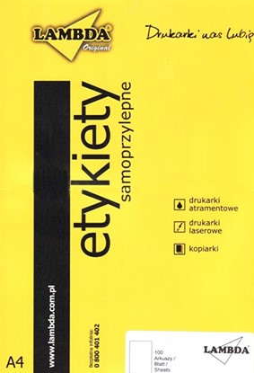 

Etykiety samoprzylepne 63,5x38,1 mm, A4, 2100 szt.