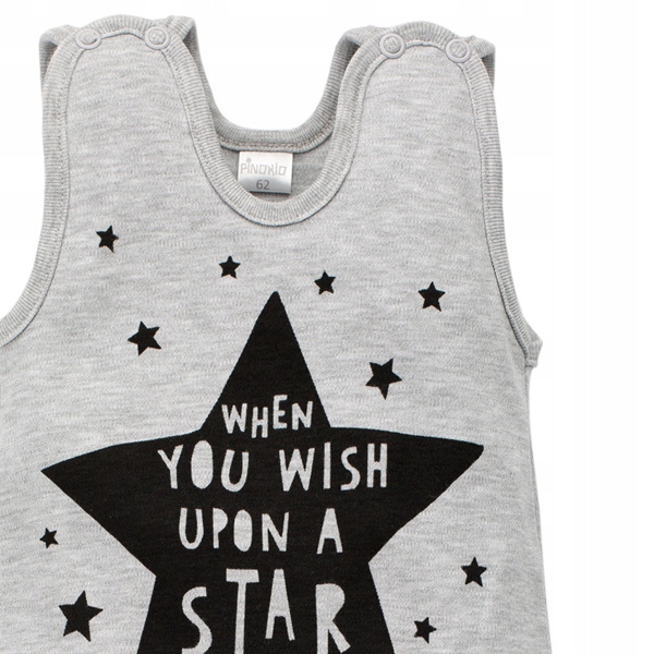 Śpiochy HAPPY DAY śpioszki szare - Pinokio - r.56 Bohater brak