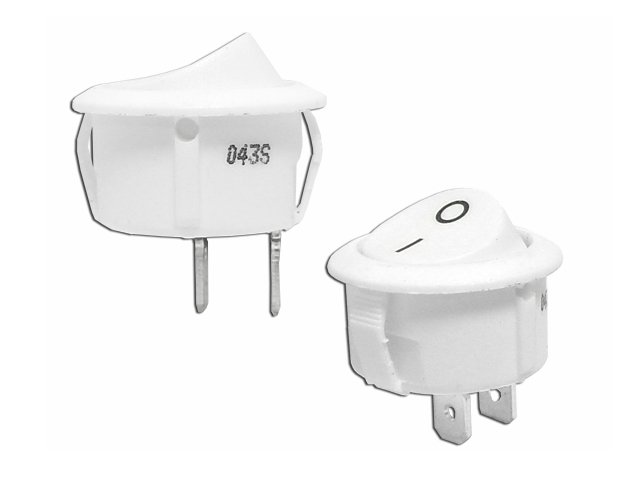 

Przełącznik okrągły On/off R5 0-1 - biały