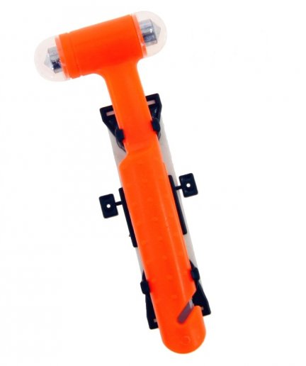 МОЛОТОК БЕЗОПАСНОСТИ ДЛЯ БИТЬЯ СТЕКОЛ И РАЗРЕЗАНИЯ РЕМНЕЙ