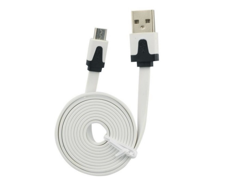 

128 Ładowarka Kabel Micro Usb Płaski 1M Bez Plątan