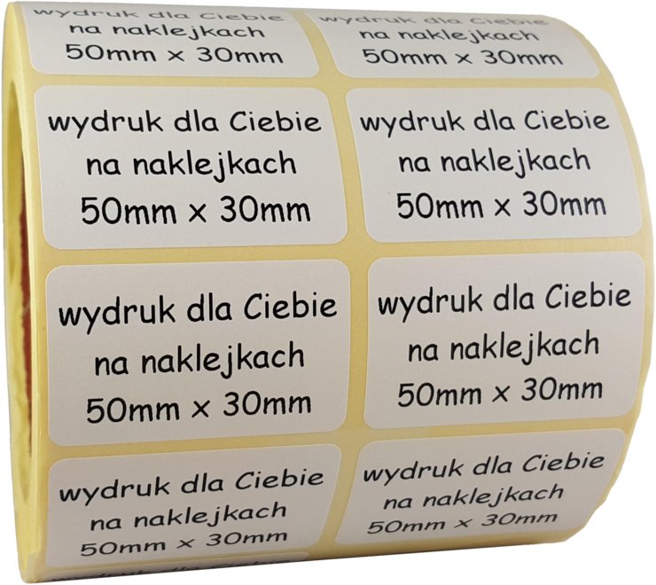 

etykiety naklejki nalepki samoprzylepne druk 50x30