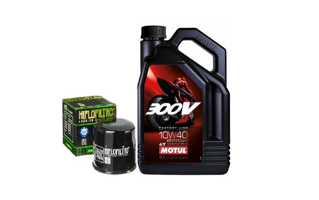 MOTUL 300V 10W40 4L SYNTETYK + FILTR Z800 13-16