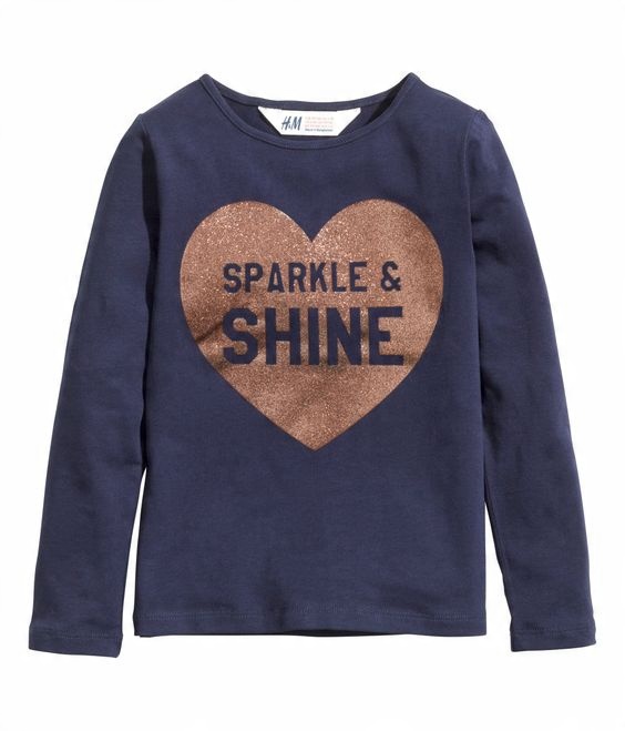 

H&m Bluzka 110/116 Koszulka Bluzeczka Serce