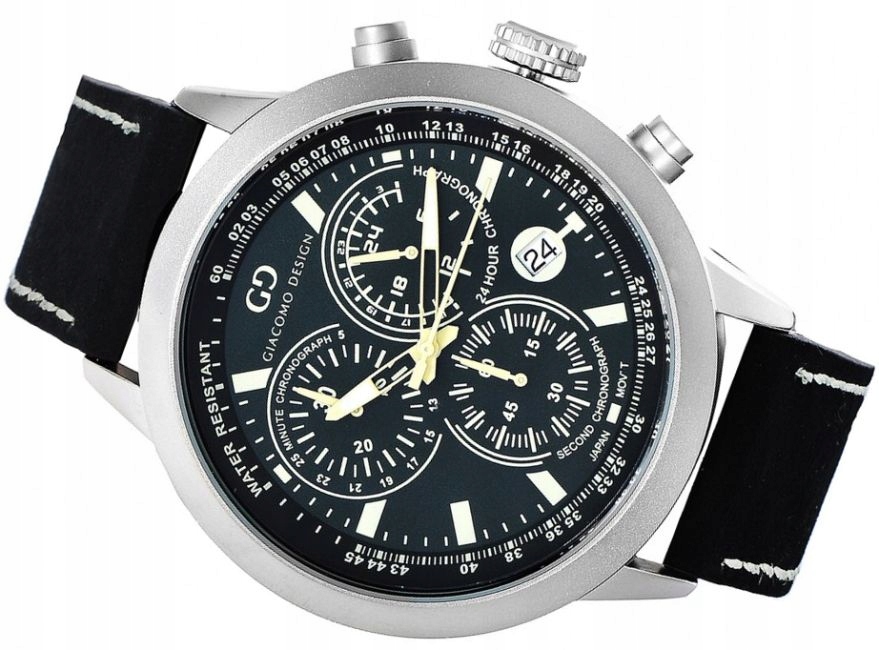 Pánské Hodinky Giacomo Design GD02002 Černé Chrono