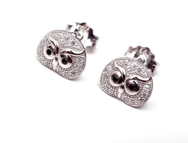 

Kolczyki Sowa Sowy Kamienie Swarovski Srebro 925