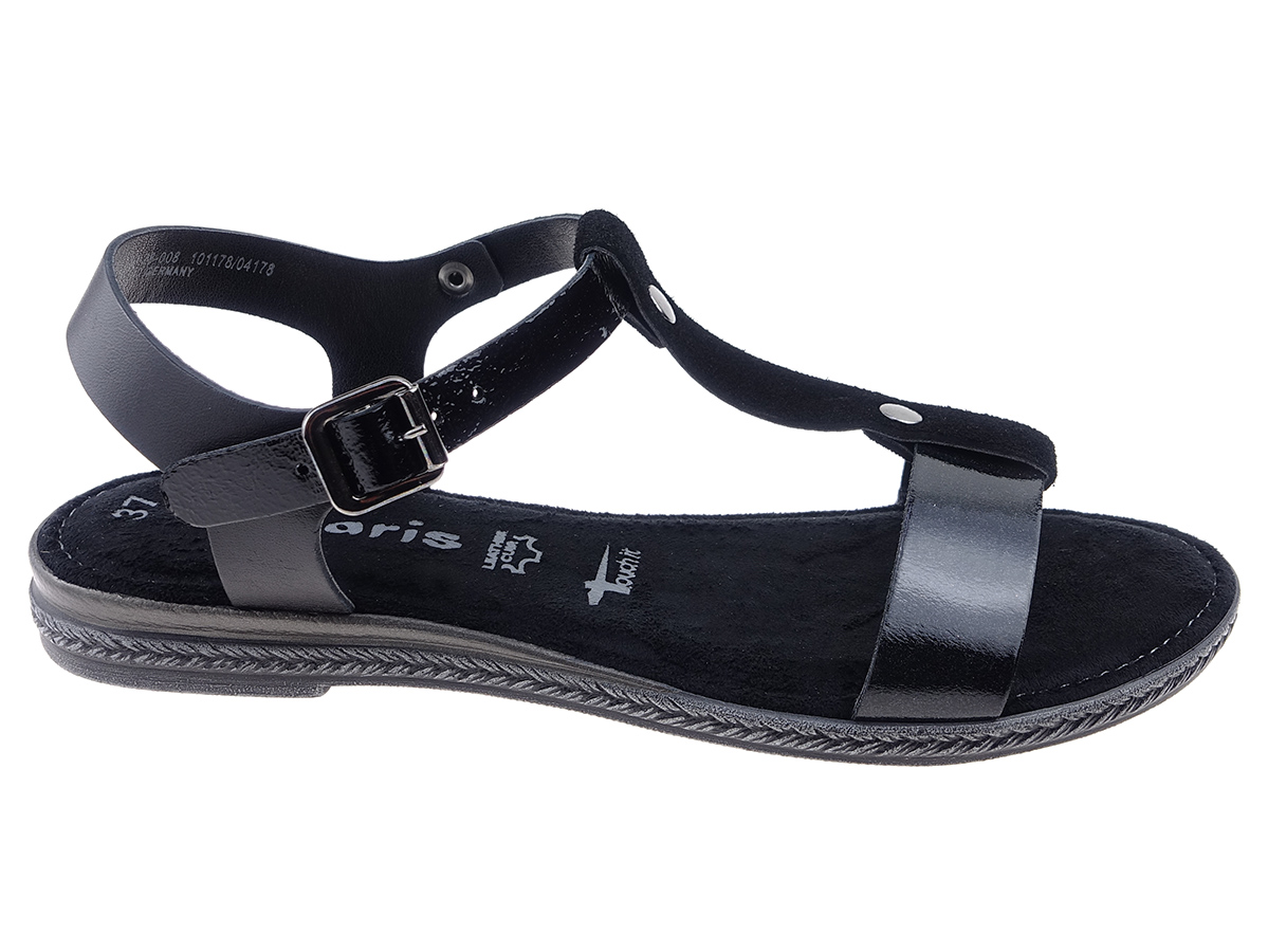 

Tamaris buty sandały 28149 czarne glam, skóra 38