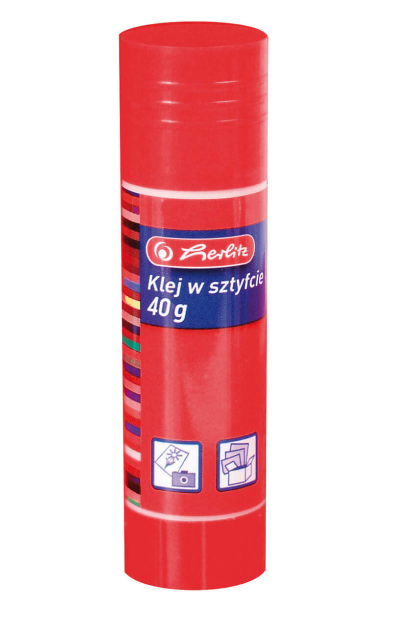 

Klej biurowy w sztyfcie 40g papier karton Herlitz