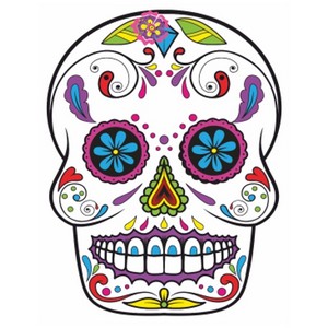 

Meksykańska czaszka Sugar Skull naklejka coco