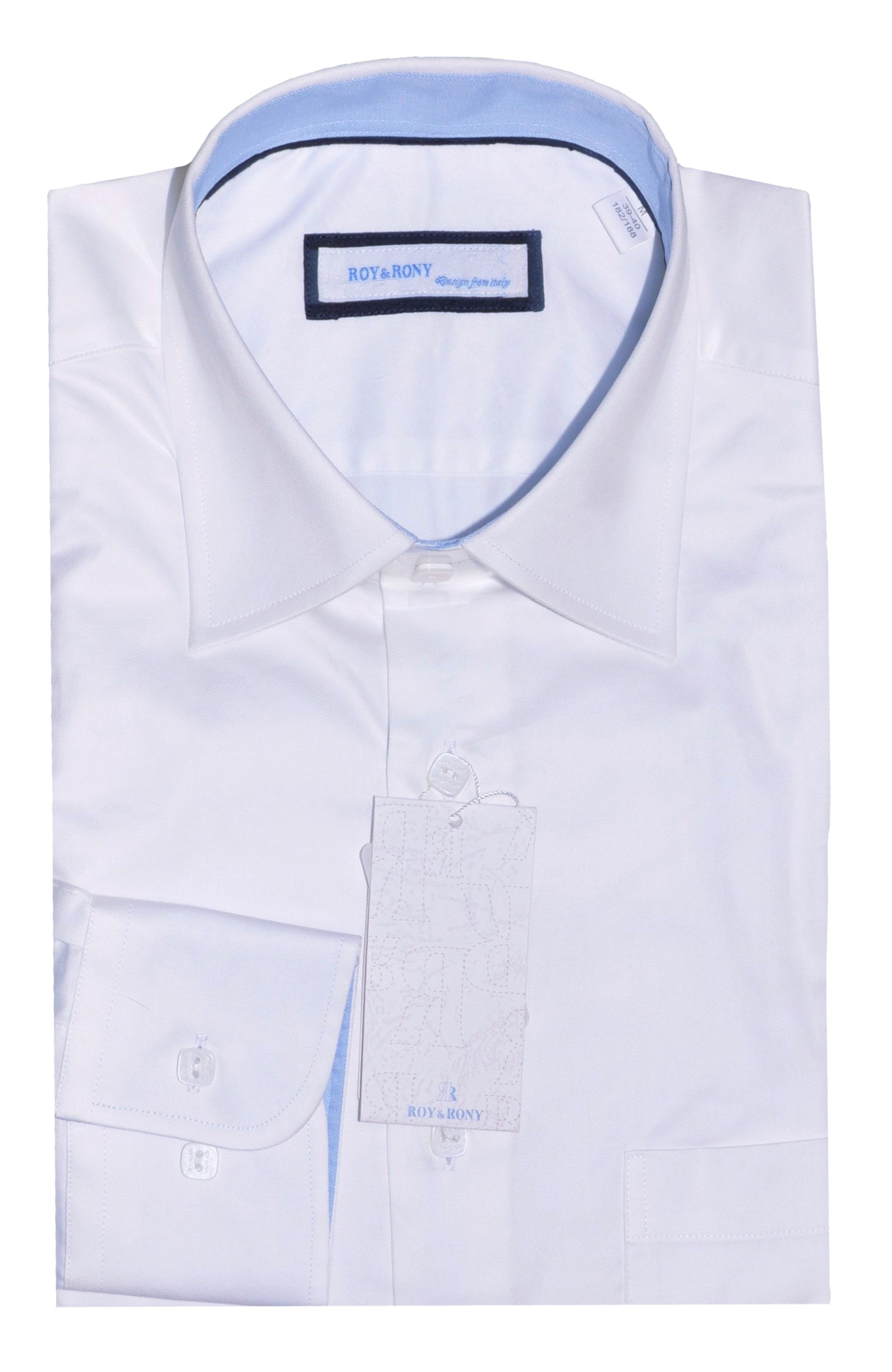 

Elegancka męska koszula M 39/40 biała slim fit