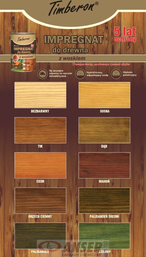 DREWNO CHROŃ impregnat do drewna wosk TIMBERON 10L Kod producenta W-29-79-2