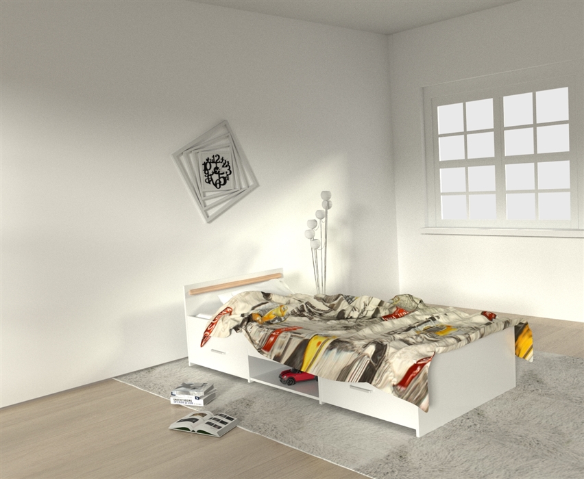 ŁÓŻKO Z SZUFLADAMI 90x200 ALPINA PROMOCJA Marka Alpina