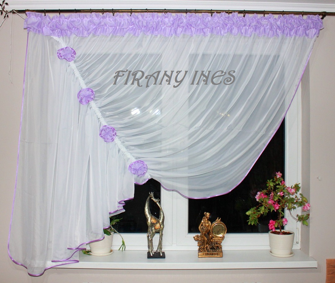 Gotowa Firana BLANKA WODA 23 KOLORY 200/150 BUFKA Kolor wielokolorowy