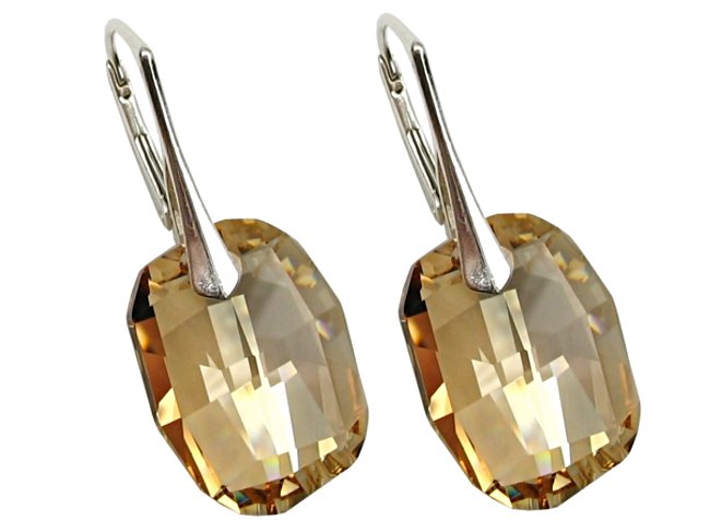 

Swarovski Kolczyki Srebrne Kryształy Golden Shadow