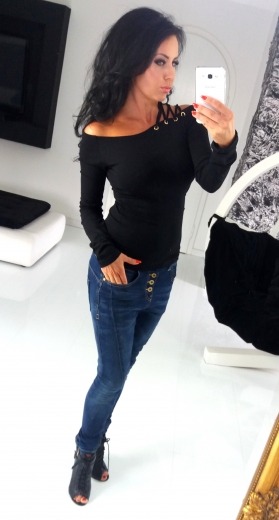 LipMar seksowne wiązane ramię KOLORY S 36 Rękaw długi rękaw