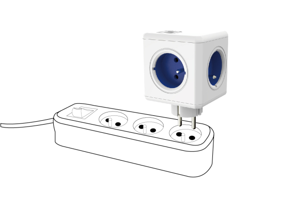 Listwa zasilająca PowerCube 4 gniazda USB +USB-C Marka Allocacoc