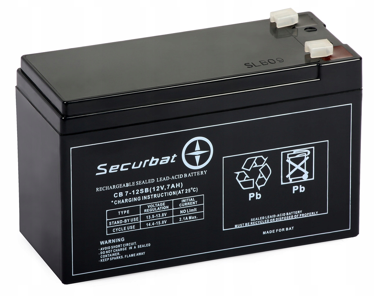 

Akumulator Securbat Cb 7-12 Sb (12V, 7 Ah) Abcv