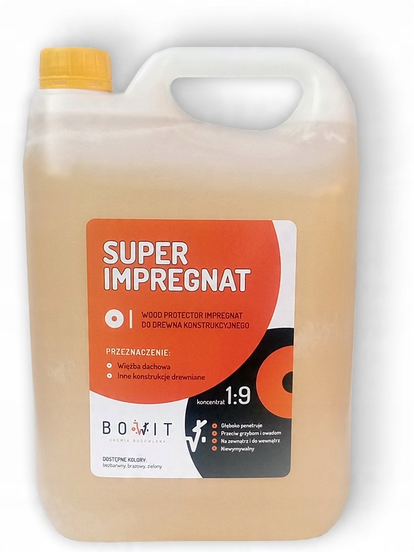 

Impregnat Do Drewna/więźby KONC.1:9 Bezbar. 5L=50L