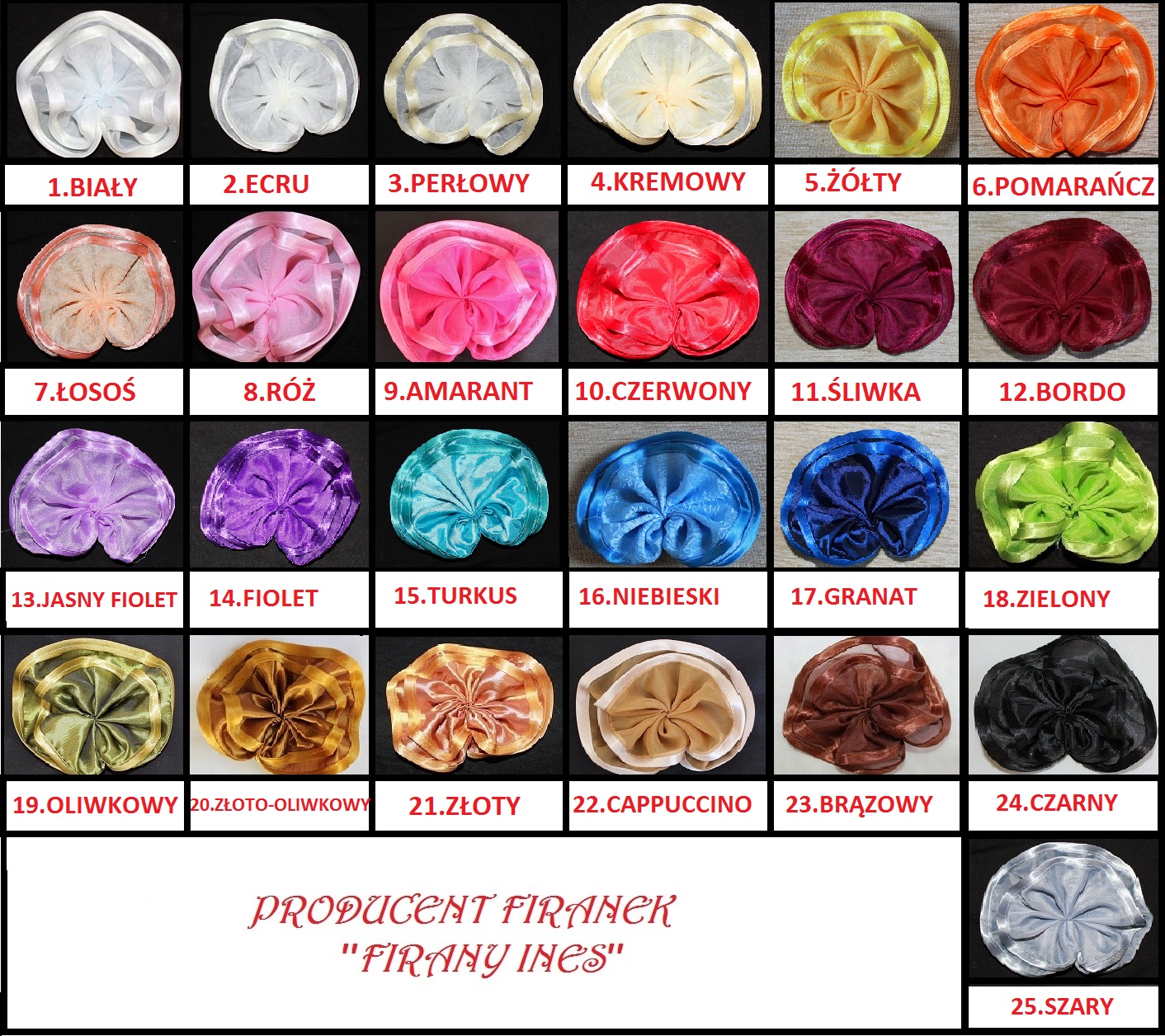 Gotowa Firana BLANKA WODA 23 KOLORY 200/150 BUFKA Typ klasyczna