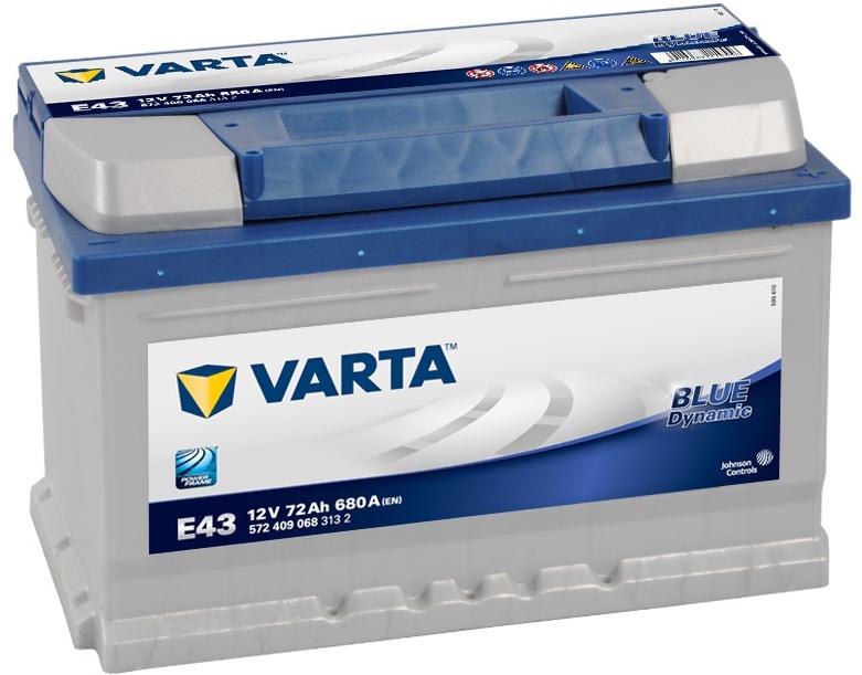 e43 - Аккумуляторная батарея Varta BLUE 12 / 72Ah E43 K-CE