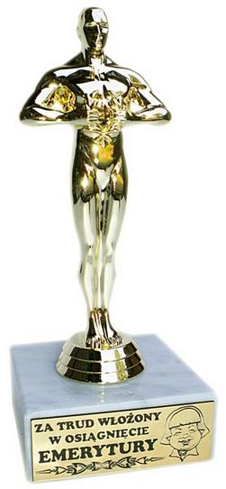 STATUETKA + DYPLOM DLA EMERYTKI PREZENT EMERYTURA Marka inna