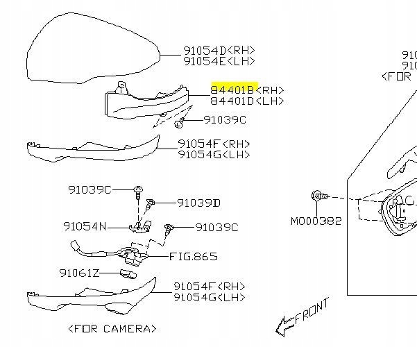 ЛІХТАР ПОКАЖЧИКА ПОВОРОТУ ДЗЕРКАЛА IMPREZA XV LEGACY OUTBACK