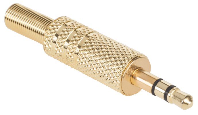 

Wtyk mały jack 3,5mm 3.5 stereo złoty metal audio
