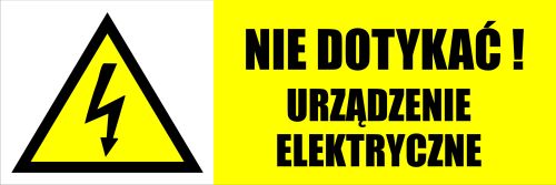 

Naklejka Nie Dotykać Urządzenie Elektryczne 30X10