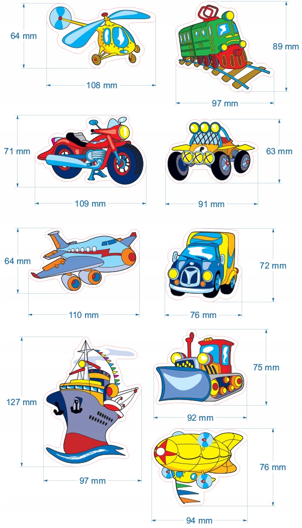 Magnesy na lodówkę POJAZDY Bohater brak