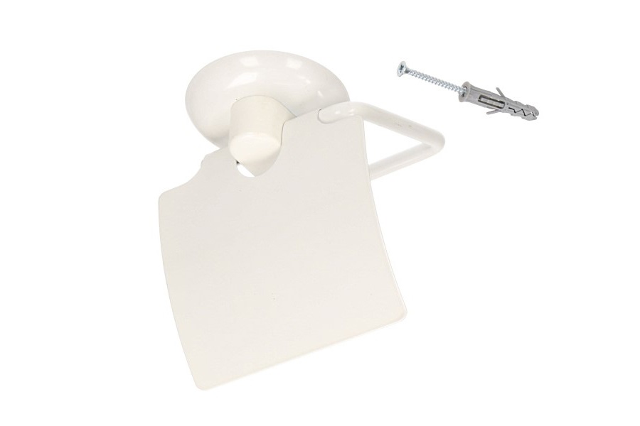 UCHWYT NA PAPIER TOALETOWY PODAJNIK BIAŁY WIESZAK