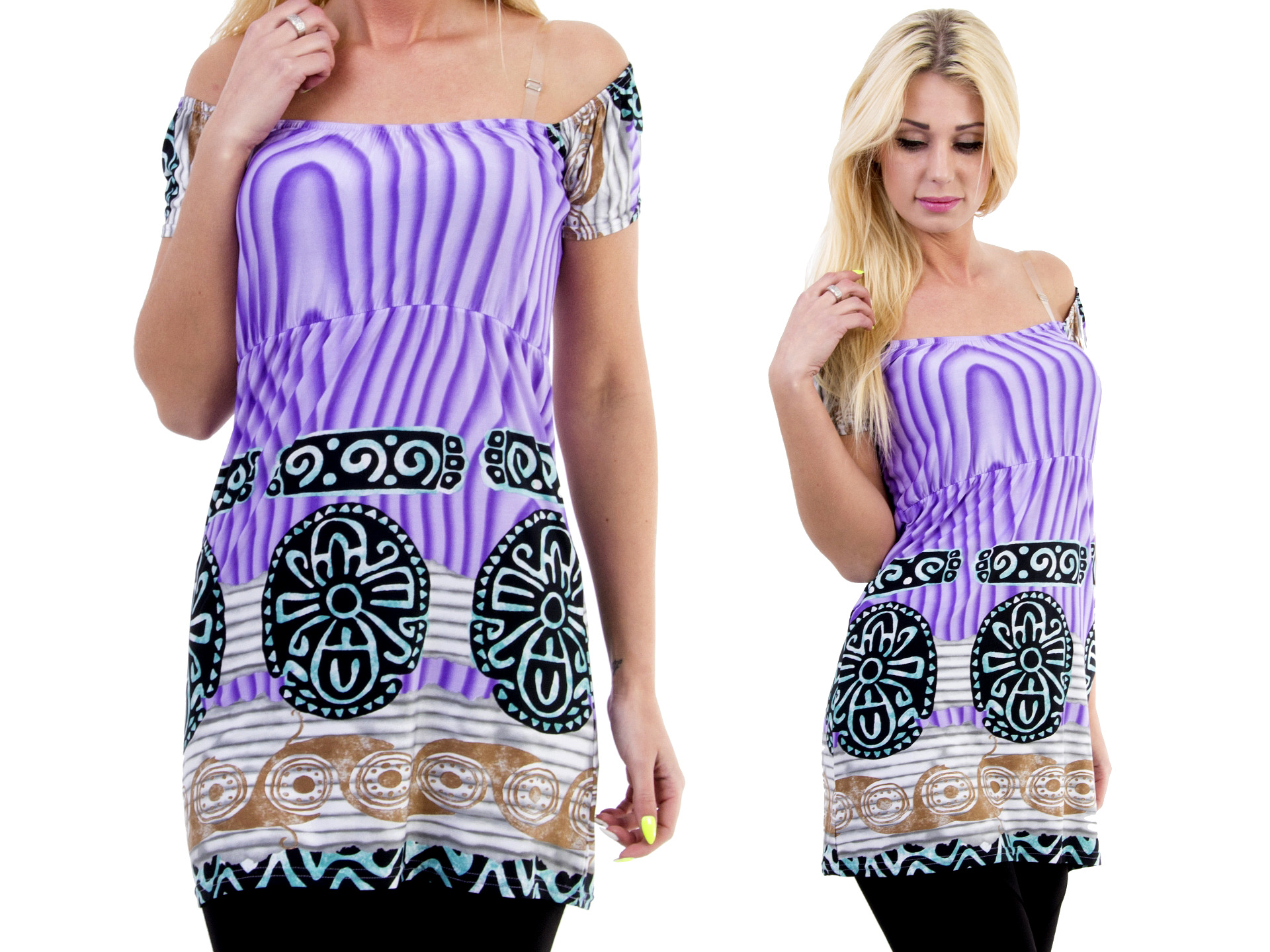 

T478 Rewelacyjna Tunika Ramiona Kolory 36 38 40