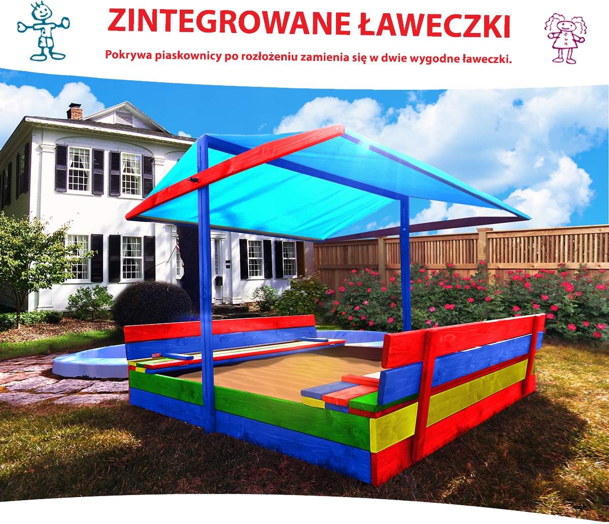 PIASKOWNICA Z ŁAWECZKAMI BALDACHIMEM DLA DZIECI Rodzaj Inne