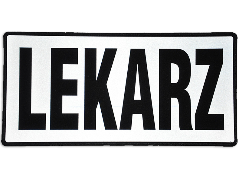 

Emblemat Lekarz odblaskowy na rzepie 31 x 15 cm