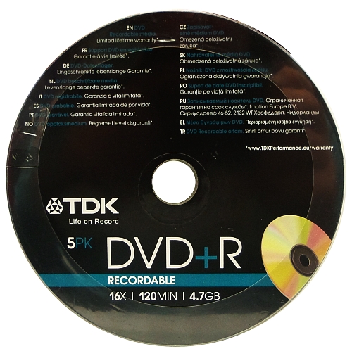 

Tdk Płyty Dvd+r 4,7GB 16x 10 szt Niezawodne WaWa