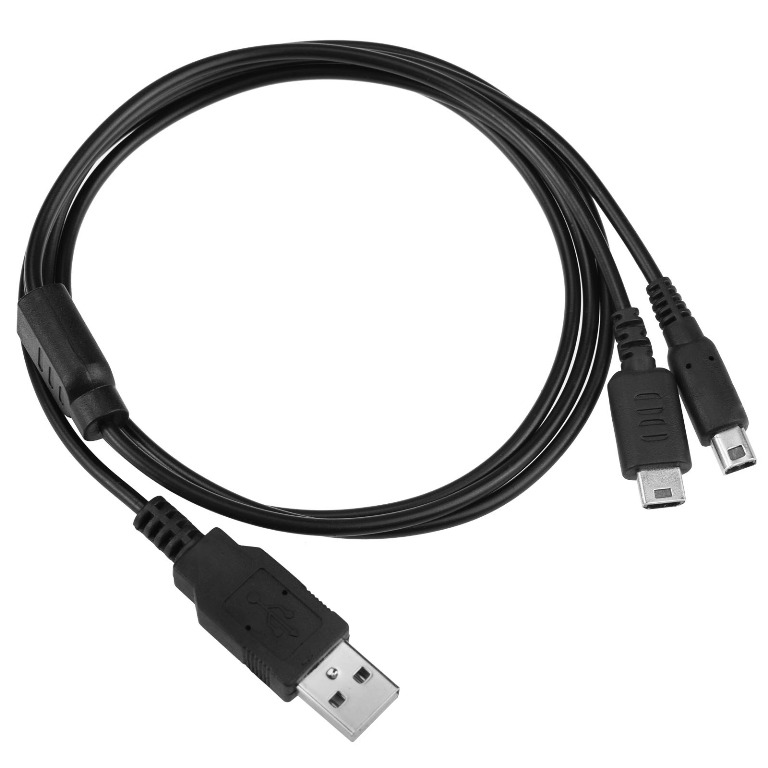 USB-кабель зарядного устройства 2 в 1 для консолей Nintendo