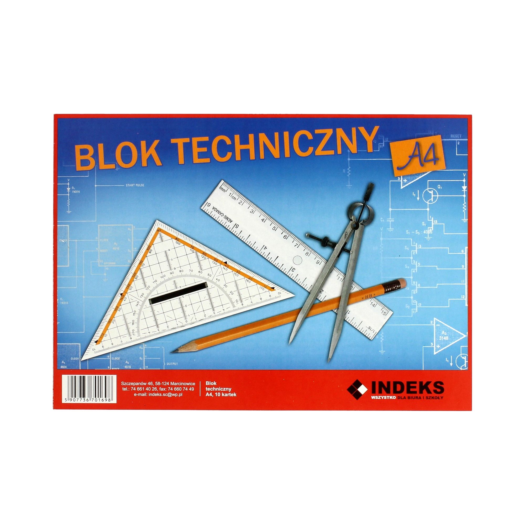 

Blok techniczny A4/10 biały