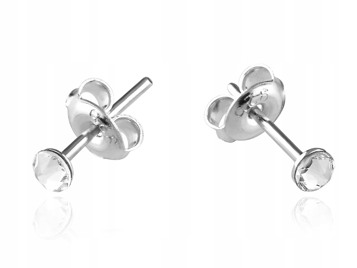 

Srebrne Kolczyki Z Kr. Swarovski 3MM Srebro