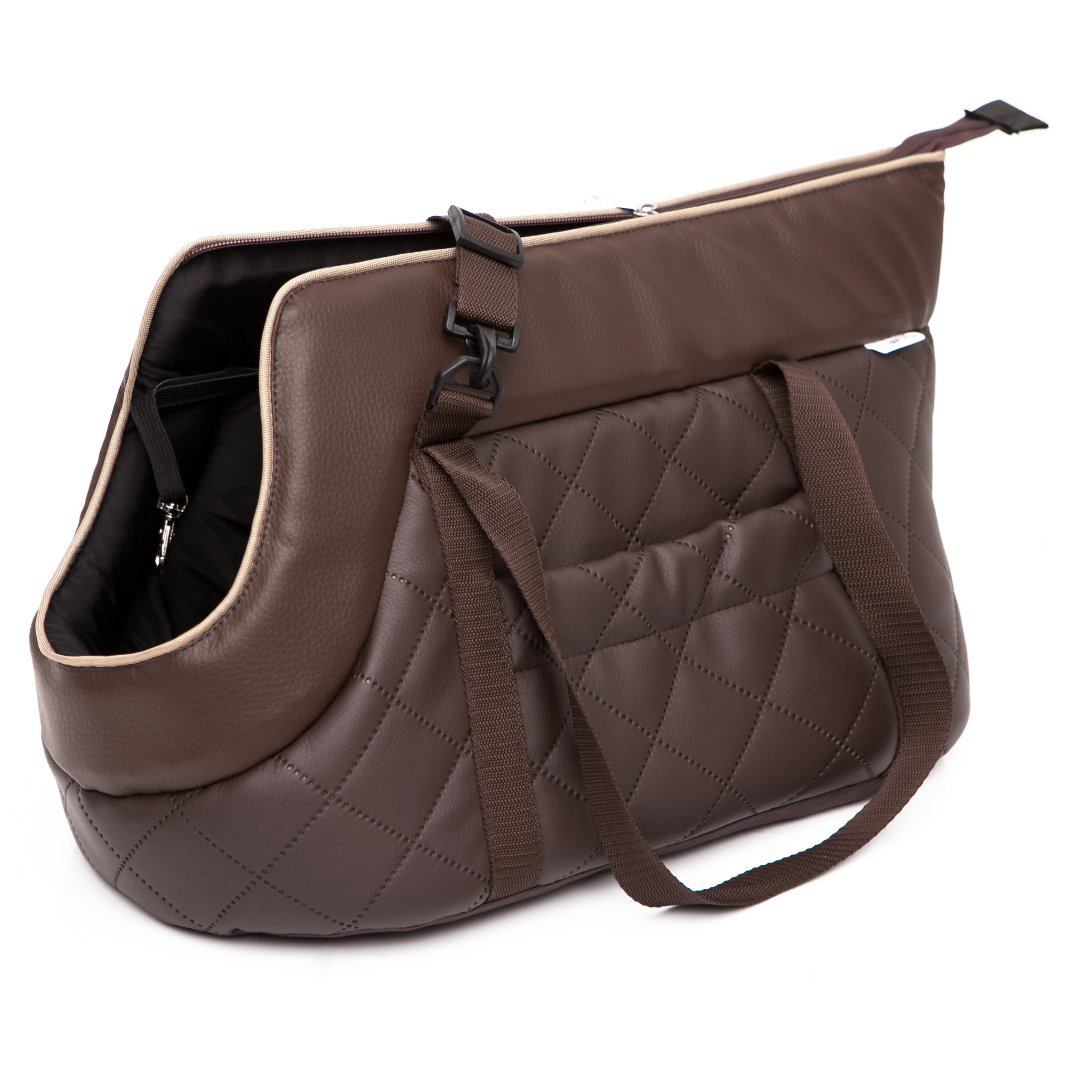 Levně Taška pro psa z eko kůže, Přepravka pro kočky, Nosítko pro psa R2 43x25