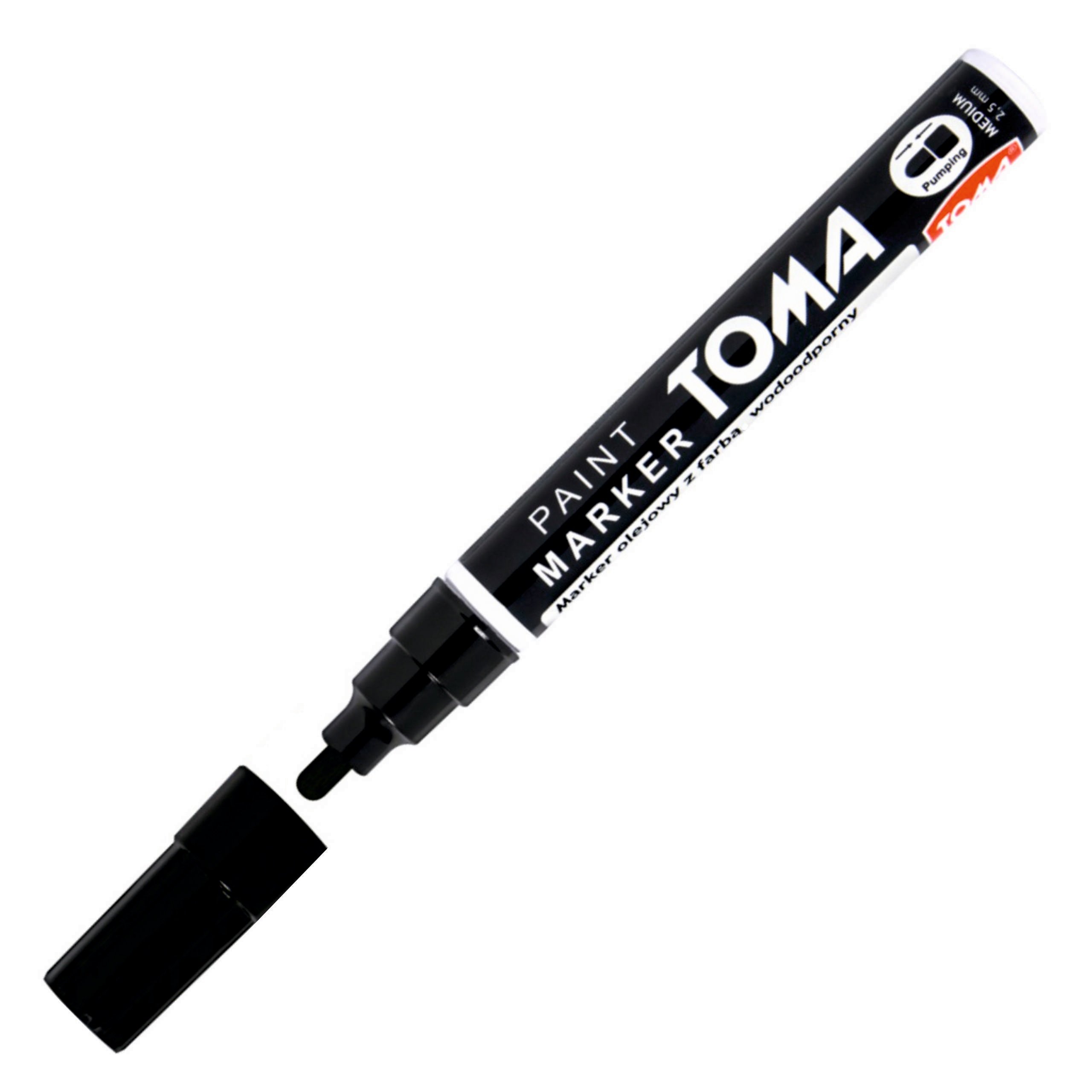 

Marker olejowy Czarny pisze po szkle plastiku stal