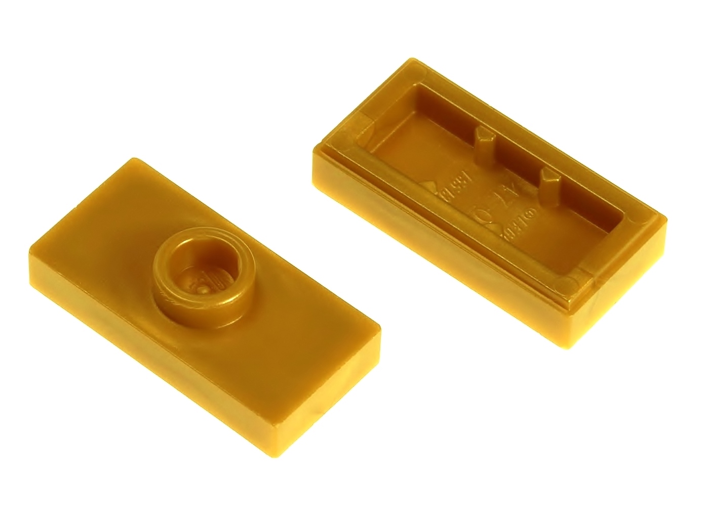 

Lego Płytka wypustka 1x2 15573 złota perłowa 2 szt